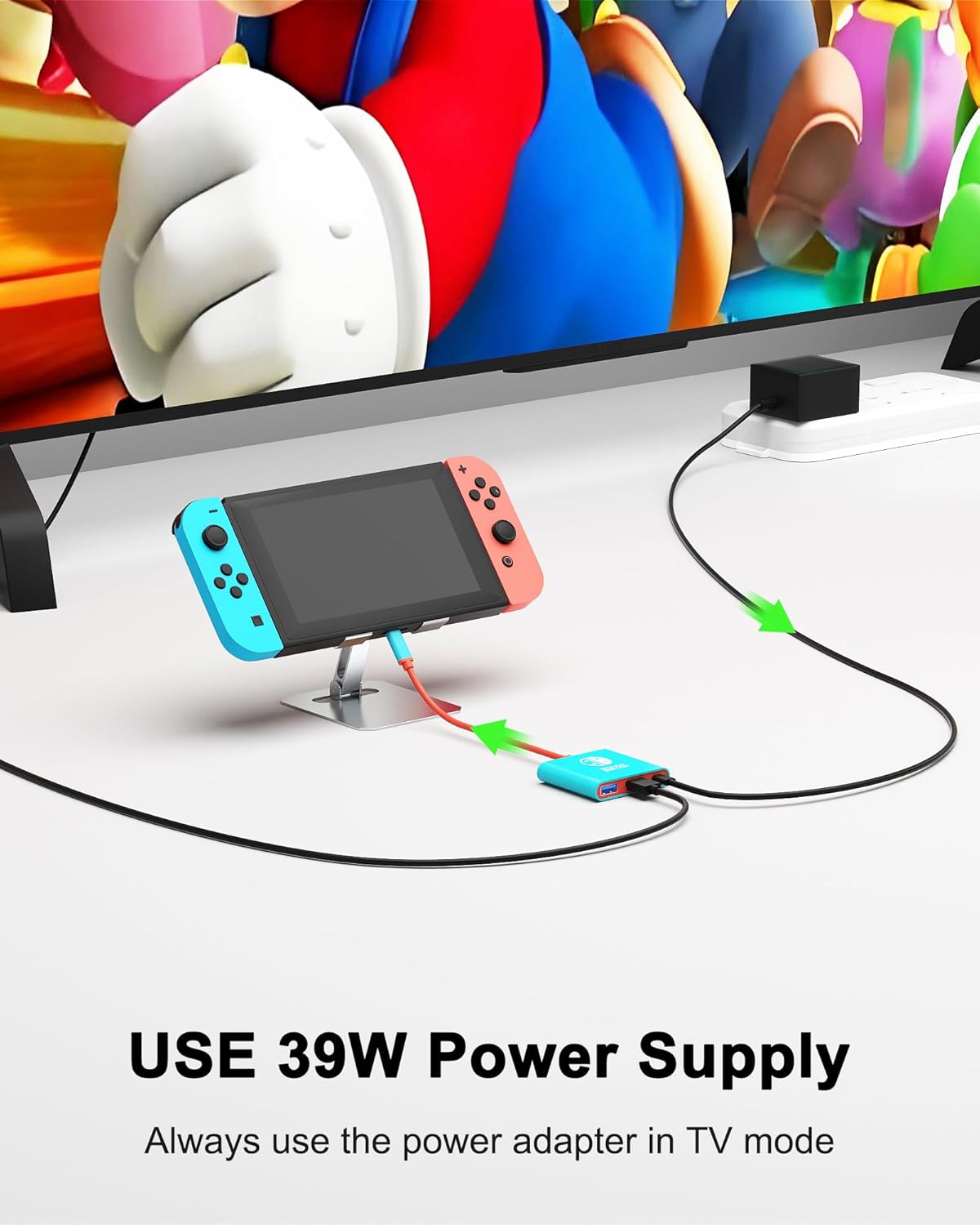 Switch Docking Station for Nintendo Switch Dock, Portable Switch Base Accessories, Switch TV Adapter Compatible Steam Deck/Switch OLED - Image 4