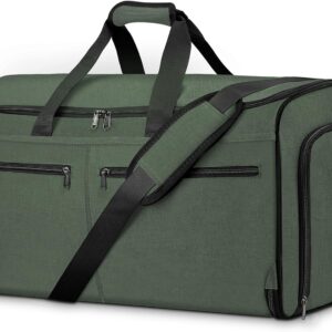 Bukere Garment Bags for Travel, Large Convertible Garment Duffel Bag for Men Women, Shoe Compartment, 2 in 1 Hanging Dress Suitcase Suit Travel Bags