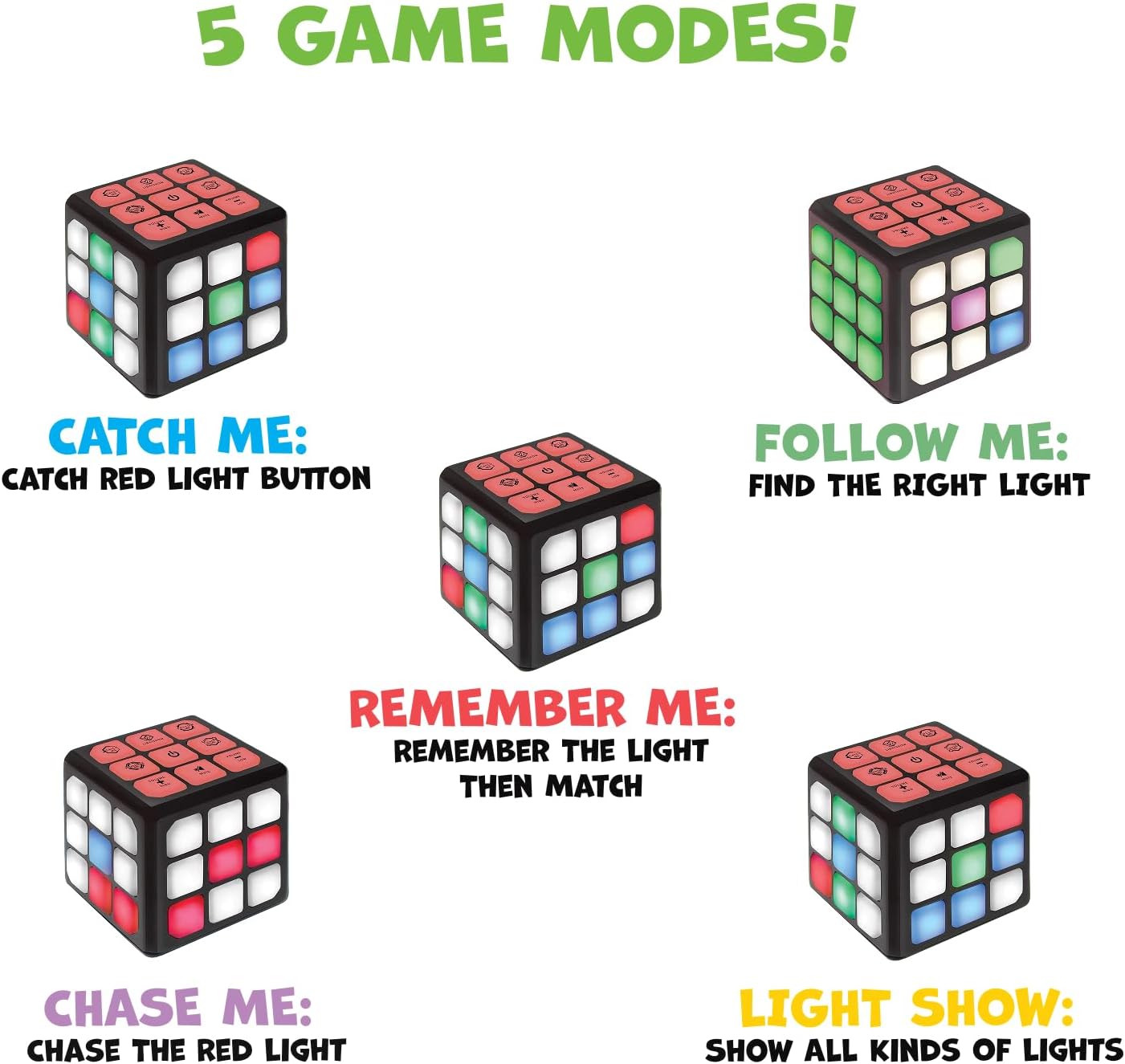Winning Fingers Flashing Cube Electronic Memory and Brain Game - 4-in-1 Handheld Stem Toys for Kids - Cool Gadgets, Games for Boys and Girls - Fun Family Game for Kids Ages 6-12 - Educational Gift Toy - Image 5