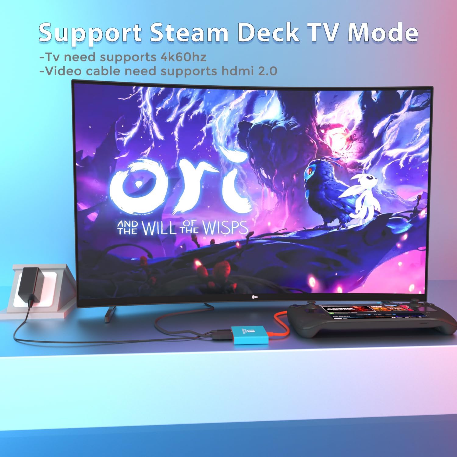 Switch Dock Switch Docking Station for Nintendo, Portable Switch TV Adapter Support 4K/60HZ Switch TV Mode Compatible Steam Deck/Switch OLED, Travel Dock with HDMI2.0 USB3.0 Port, Not Support Switch 2 - Image 4