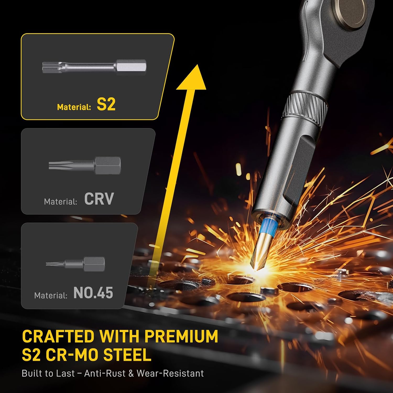 74 in 1 Magnetic Screwdriver Set, Ratchet Screw driver Set, Multi Bit Screwdriver Set with Detachable Handle, Repair Tool Kit for Furniture, Precision Electronics, Bicycle, Watch, DIY, Computer - Image 2