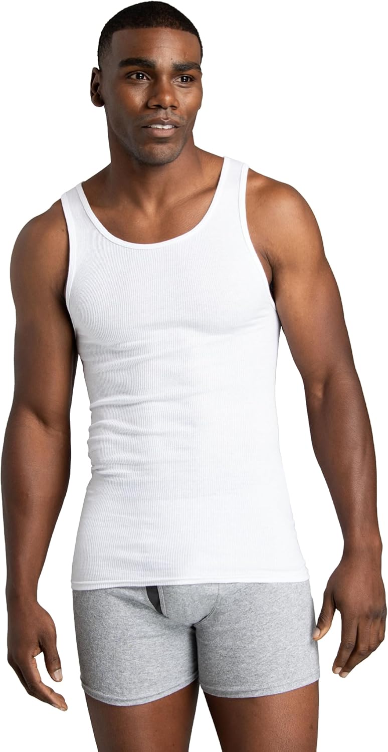 Fruit of the Loom Men's Sleeveless Tag Free Moisture Wicking Tank A-Shirt - Image 5