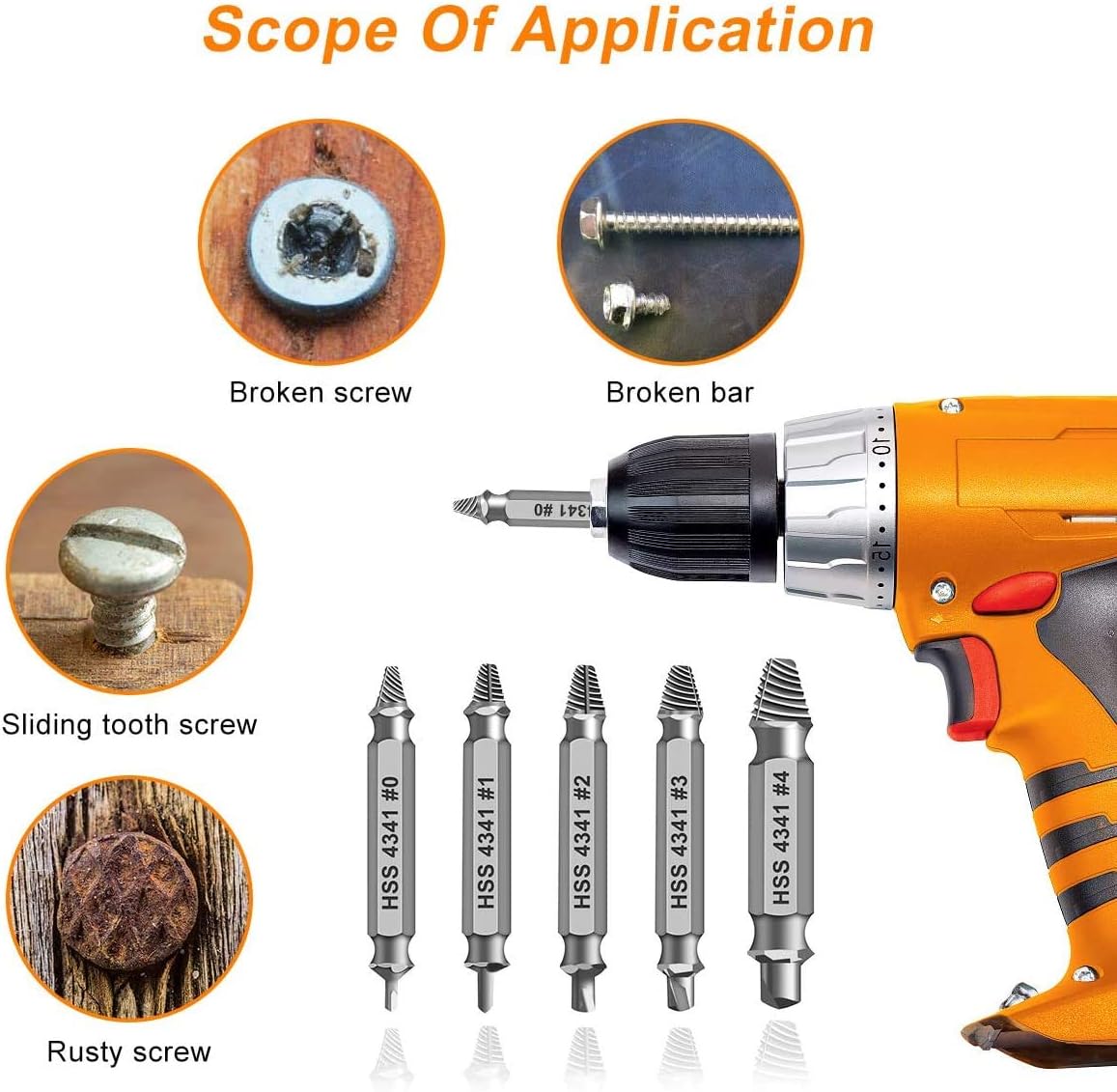 Gifts for Men,Damaged Screw Extractor Set-Christmas Stocking Stuffers for Men Adults Him,Mens Gifts for Dad,Husband,Stripped Screws Nuts & Bolts Drill Bit Tools for Easy Removal of Rusty Broken Screw - Image 5