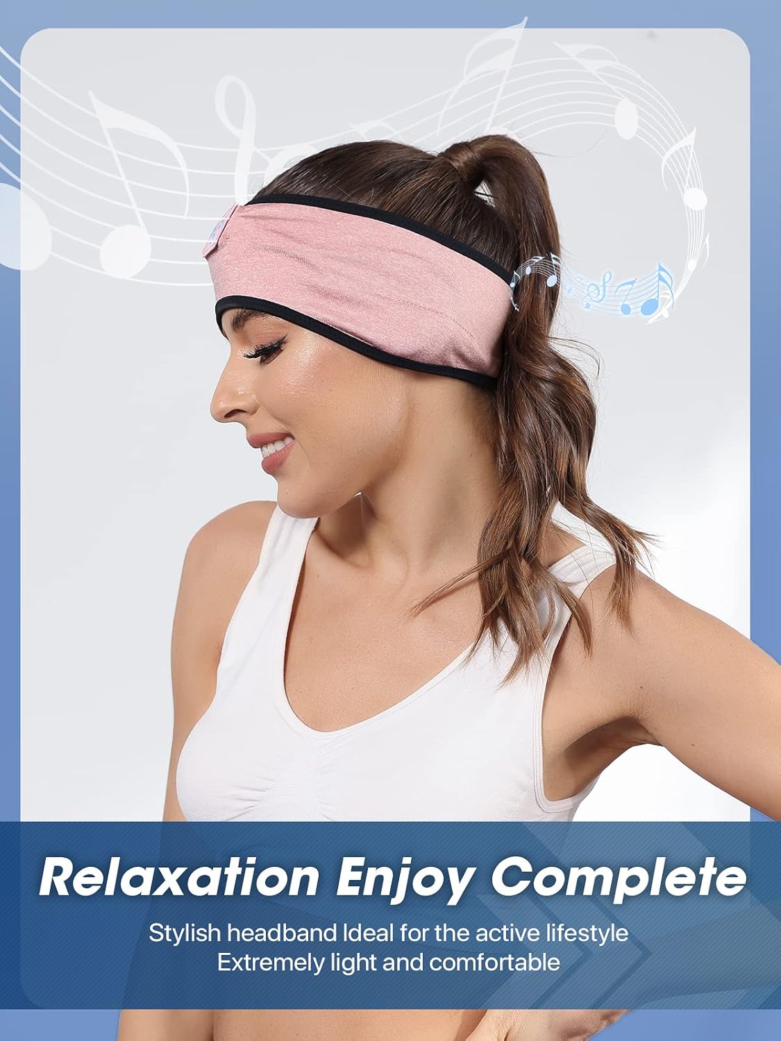 Sleep-Headphones-Wireless-Bluetooth-Headband - Comfy Sleeping Eye Mask Headphones Headset, Sport Headband Earbuds Electronics Tech Gadgets Christmas Birthday Gifts for Women Men Running - Image 2