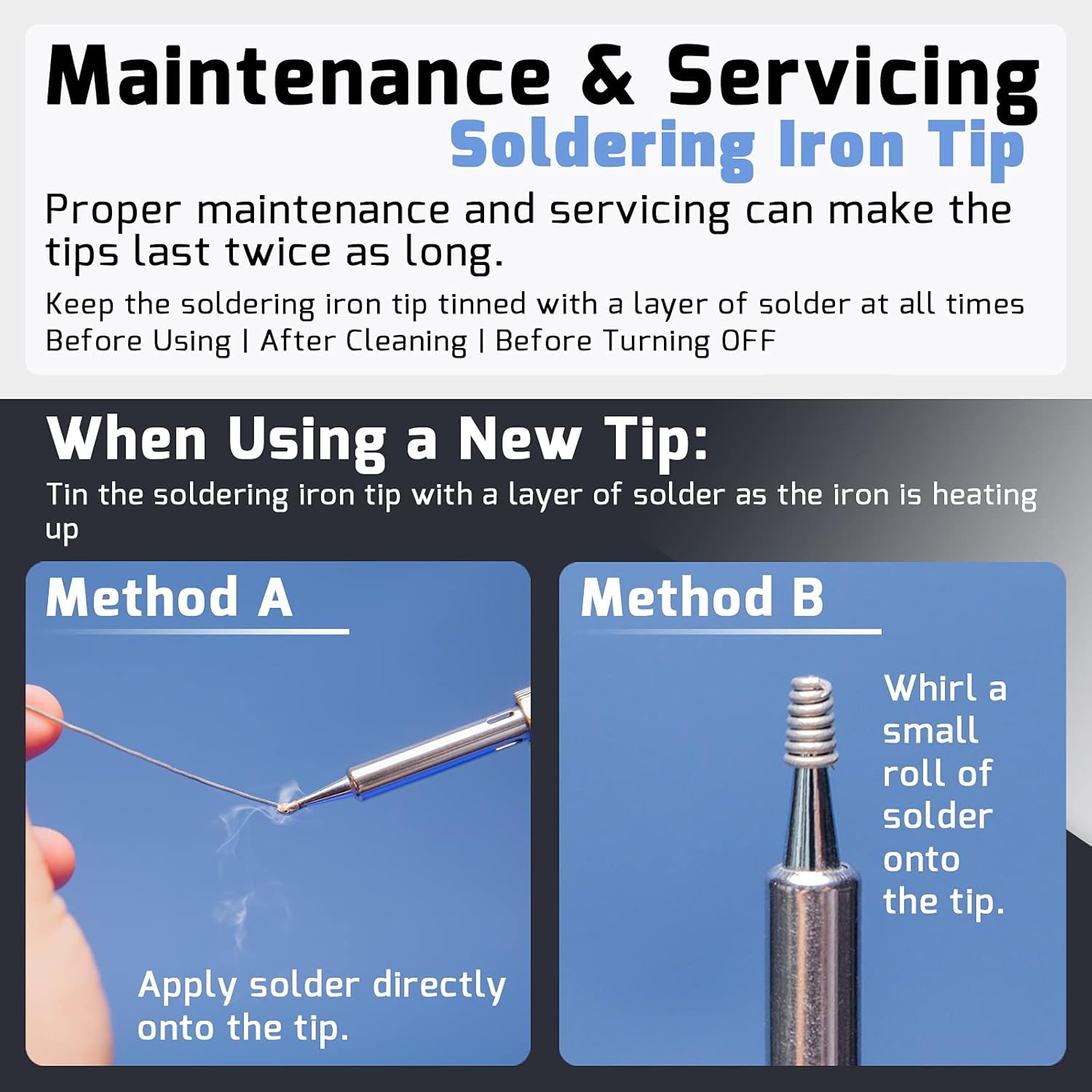 WEP 927-IV Soldering Station Kit High-Power 110W with 3 Preset Channels, Sleep Mode, LED Magnifier, 5 Extra Iron Tips, Tip Cleaner, 2 Helping Hands, Tip Storage Slots, Lead-free Solder Wire, Tweezers - Image 9