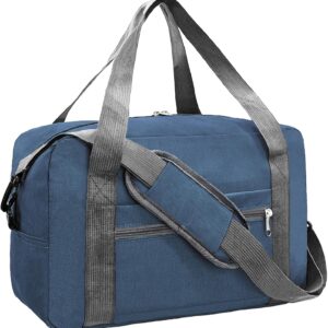 For Spirit Airlines Personal Item Bag 18x14x8 in Underseat Carry-on Luggage foldable Travel Duffle Bag for Airplanes (30L, Navy)