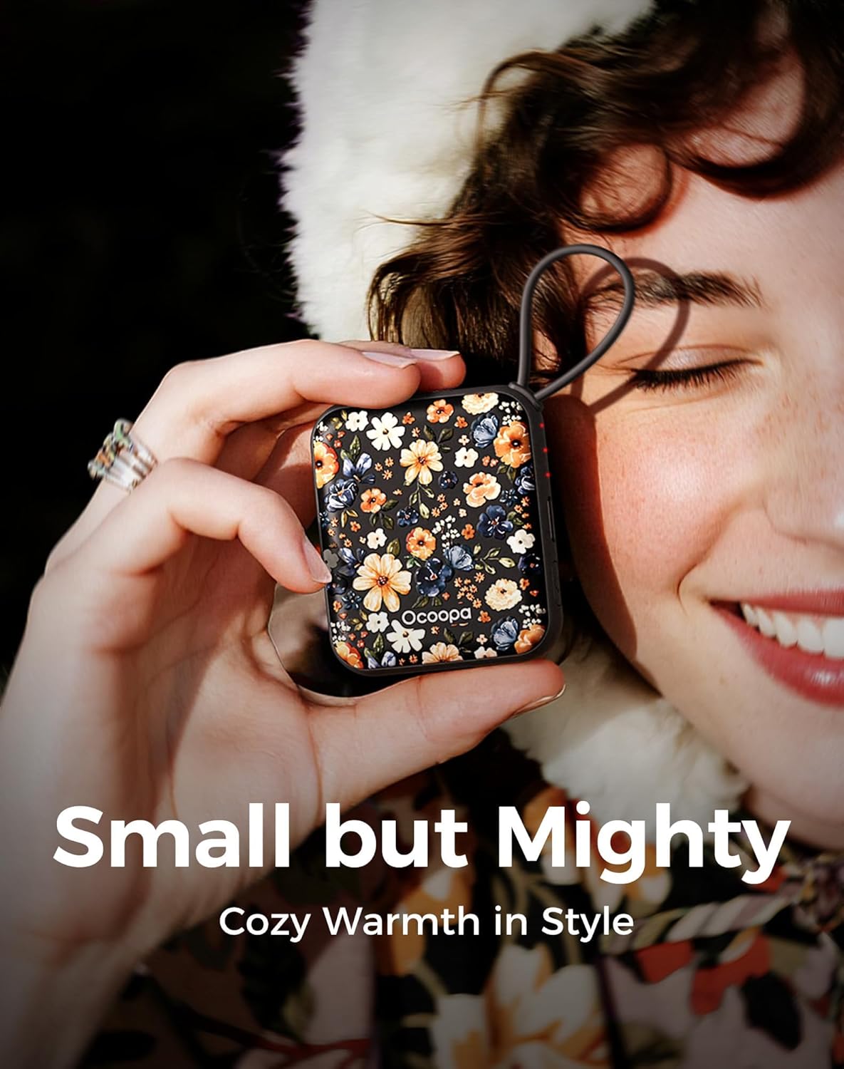 Ocoopa Hand Warmers Rechargeable UT5 Nano – Slim Electric Pocket Heater, Smart Temp Control, 14Hrs Battery, UL Safety, Artists in Bloom Design, Practical Gifts for Women, Christmas, Outdoor, Office - Image 2