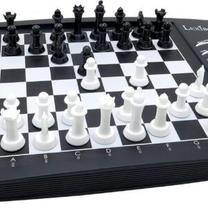 Lexibook Chessman® Elite Interactive Electronic Chess Game +, 64 Levels of Difficulty, LEDs, Family Child Board Game, Black/White, CG1300US