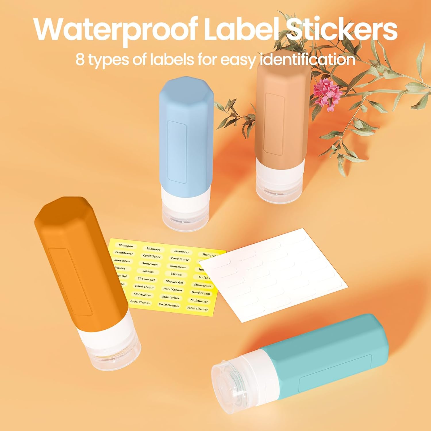 17Pack Travel Containers for Toiletries, TSA Approved Silicone Travel Shampoo and Conditioner Bottles, Leak Proof Refillable Squeeze Bottles Traveling Essentials for Women & Men - Multicolored - Image 10