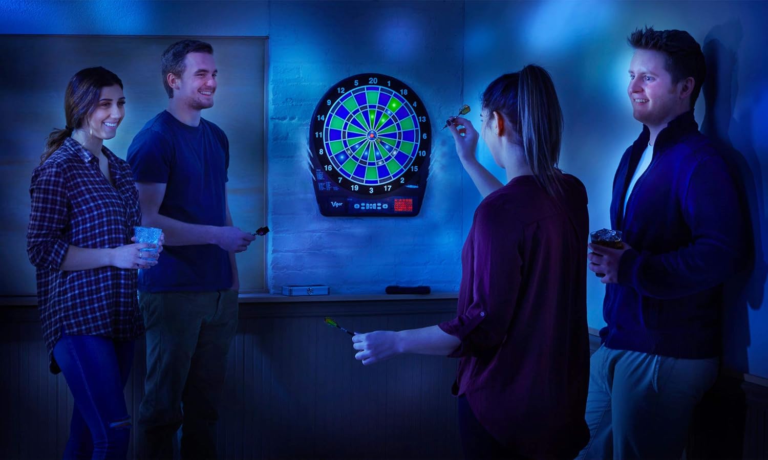 Viper Ion Electronic Dartboard, Illuminated Segments, Light Based Games, Green and Blue Segment Colors, Ultra Thin Spider to Increased Scoring Area - Image 15