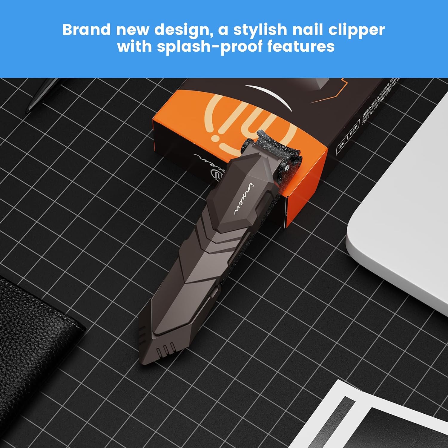 Nail Clippers for Men with Catcher – No Splash, Self-Collecting Premium Steel Clippers for Fingernails & Toenails, Ideal Gifts for Men& Grooming Gifts, Great Gadget & Stocking Stuffer Gift - Image 2