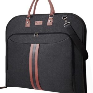 BALEINE Travel Garment Bag, Travel Suit Bag for Men, 42'' Waterproof Carry on Garment Bag for Hanging Clothes, Garment Duffel Bag for Travel Business (Black)