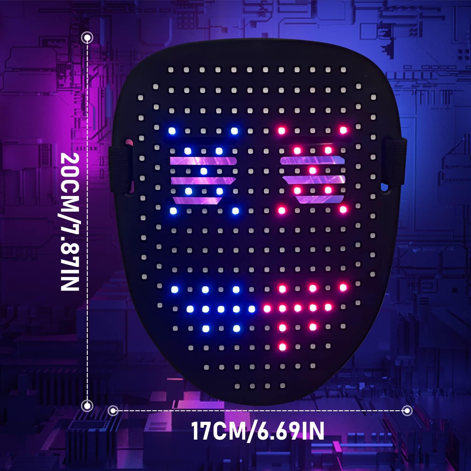 Depointer Life Led Mask with Gesture Sensing,Unisex LED Lighted Face Transforming Mask for Costume Cosplay Party Masquerade - Image 5