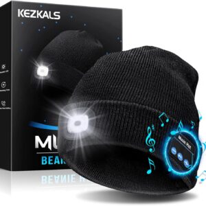 Gifts for Men Bluetooth Beanie Hat, Stocking Stuffers for Adults, Mens Gifts for Christmas, White Elephant Gift for Adults, Gift for Men Who Want Nothing Cool Gadgets, Bluetooth Hat for Husband Women