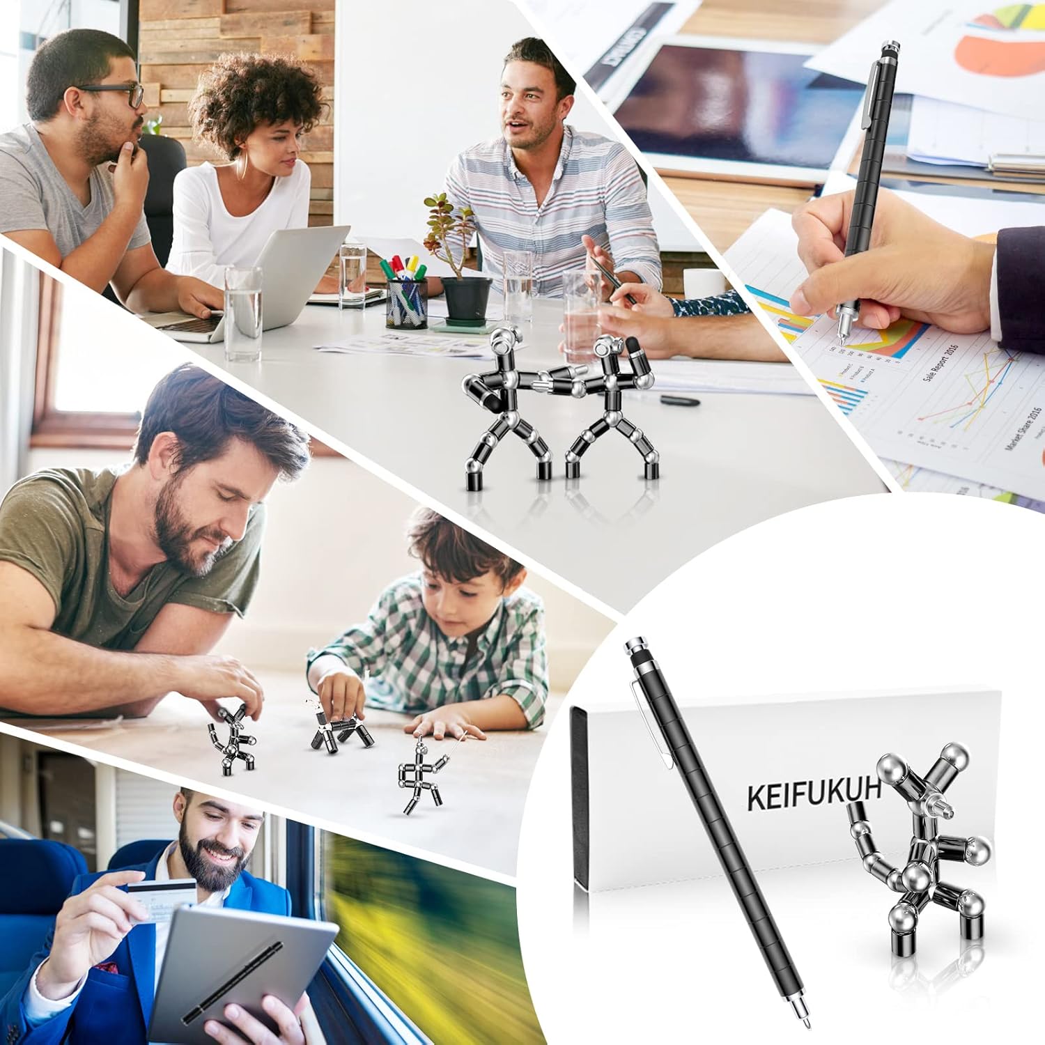 Fun Men Gifts Fidget Gel Pens - Unique Birthday Gift for Mens, Novelty Christmas Stocking Stuffers Easter Anniversary Valentines Day White Elephant Present Ideas Gadget, Cool Secret Santa Gift for Him - Image 4