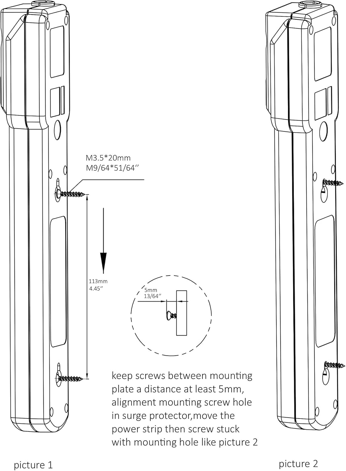Amazon Basics Surge Protector Power Strip, 6-Outlet with 200J Protection, 2ft Extension Cord, Rectangle, Black (2 Pack) - Image 6