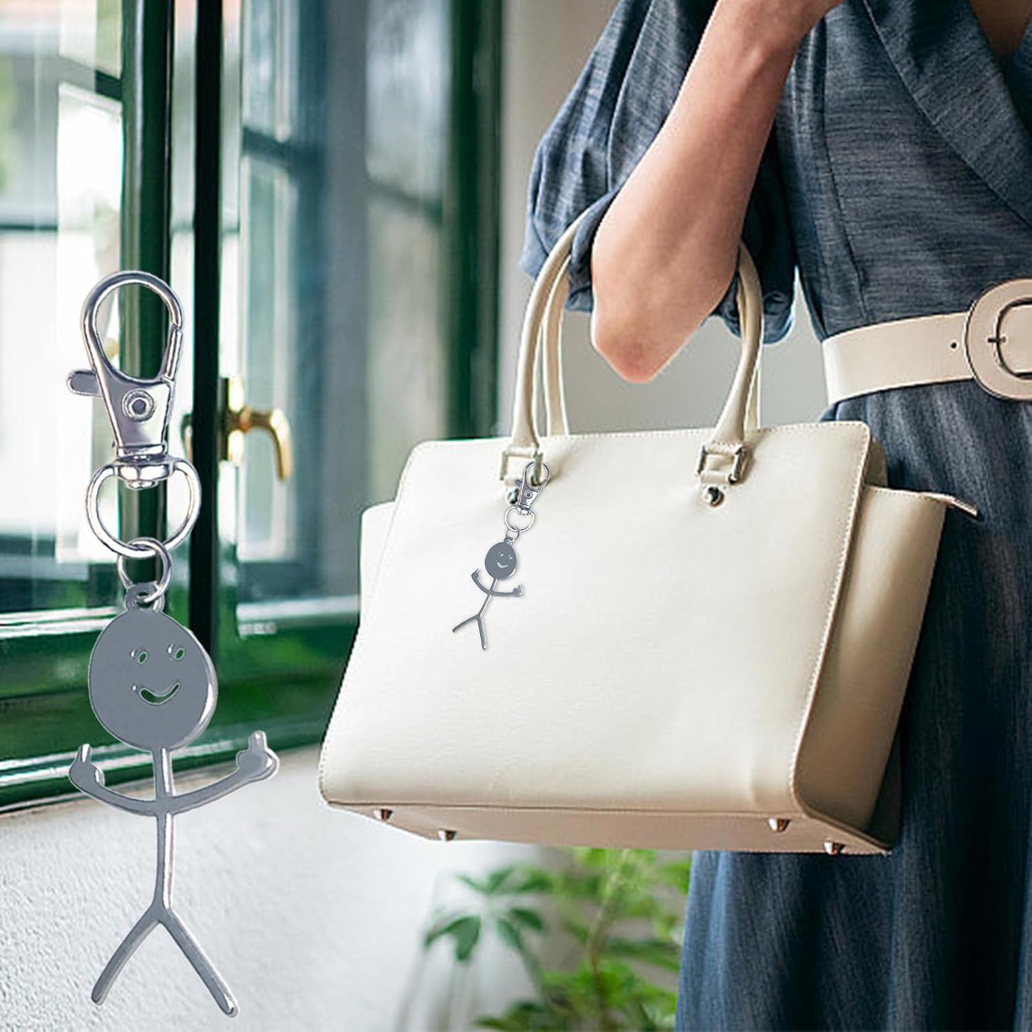 Funny Gag Gifts Stocking Stuffers for Men Women, Christmas White Elephant Gifts for Adults, Middle Finger keychain - Image 2