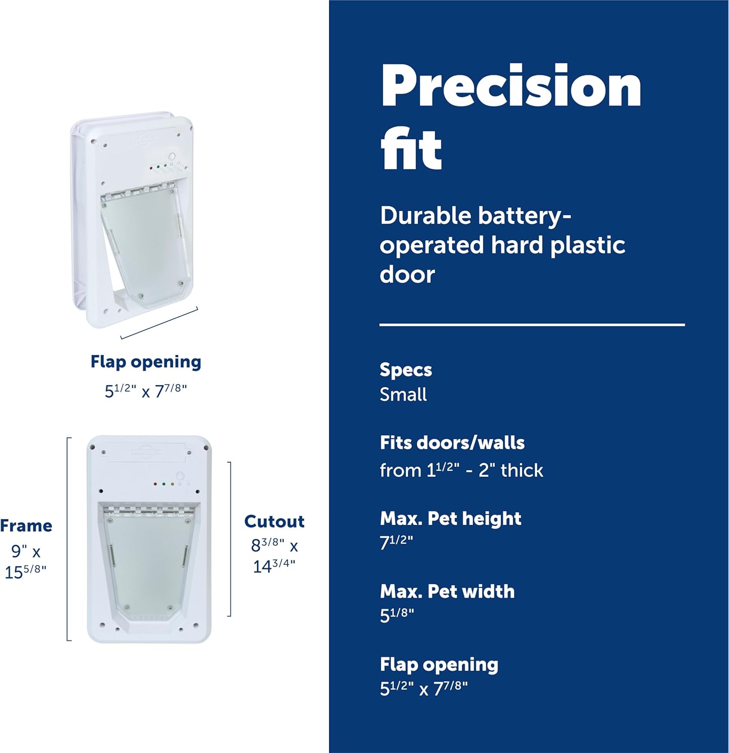 PetSafe Electronic Pet Door - Rust-Proof Programmable Smart Collar-Activated Dog or Cat Entry - Easy Installation & Space-Saving Design - Small - Fits Pets Up to 15 lb - Image 3