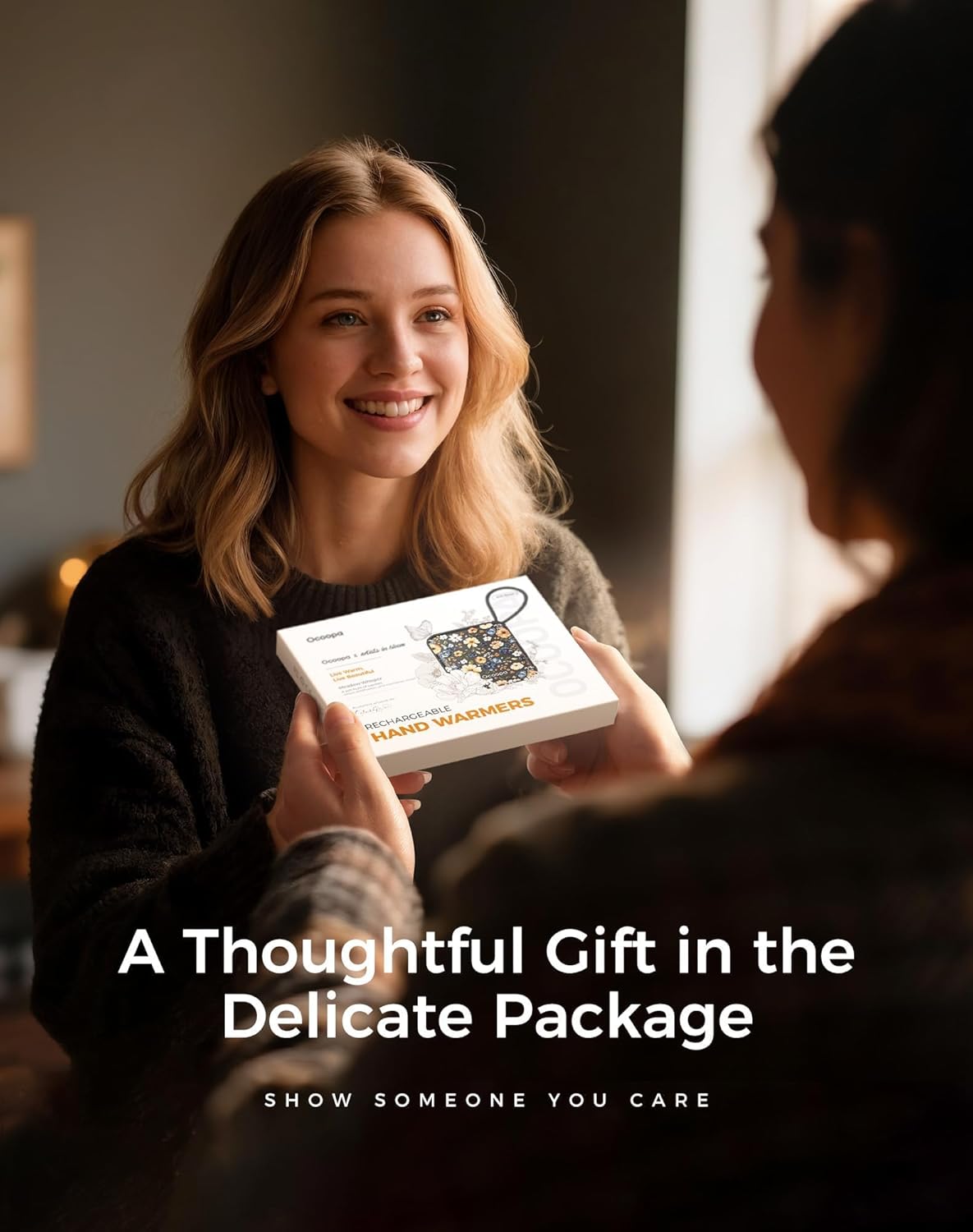 Ocoopa Hand Warmers Rechargeable UT5 Nano – Slim Electric Pocket Heater, Smart Temp Control, 14Hrs Battery, UL Safety, Artists in Bloom Design, Practical Gifts for Women, Christmas, Outdoor, Office - Image 7