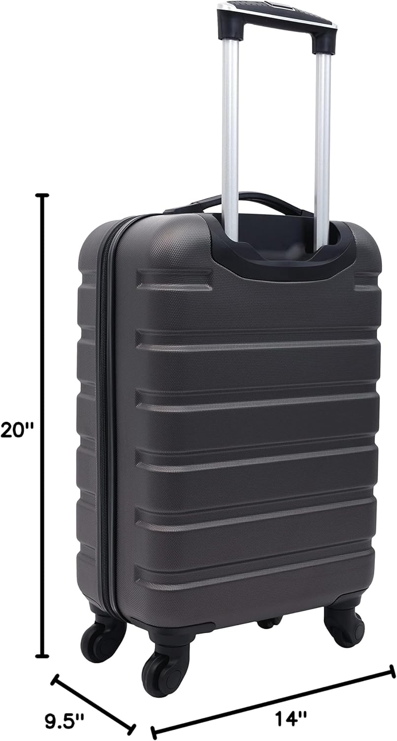 Wrangler 22" Hardside Spinner Carry-On Luggage, Charcoal - Image 7