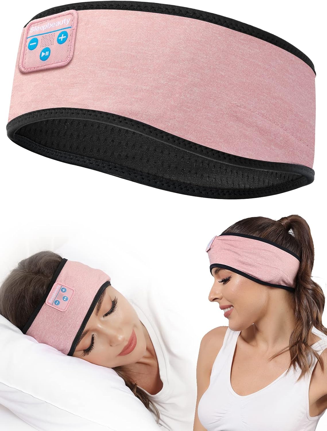 Sleep-Headphones-Wireless-Bluetooth-Headband - Comfy Sleeping Eye Mask Headphones Headset, Sport Headband Earbuds Electronics Tech Gadgets Christmas Birthday Gifts for Women Men Running