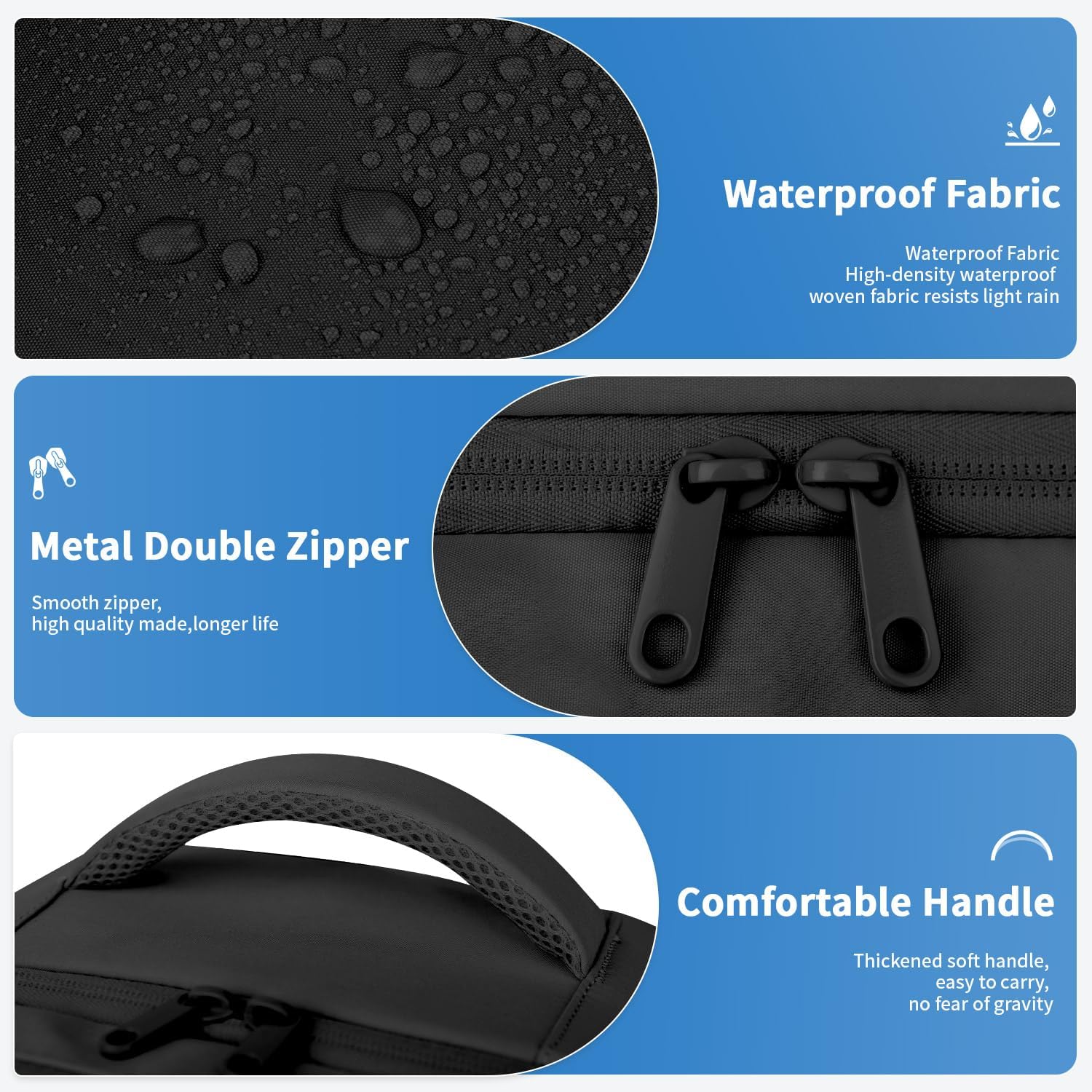 ZOMFELT Travel Backpack for Women Men, Carry on Backpack, TSA 15.6 inch Laptop Backpack Flight Approved, Personal Item Travel Bag Nurse Bag Casual Daypack for Weekender Business Trip, Black - Image 8