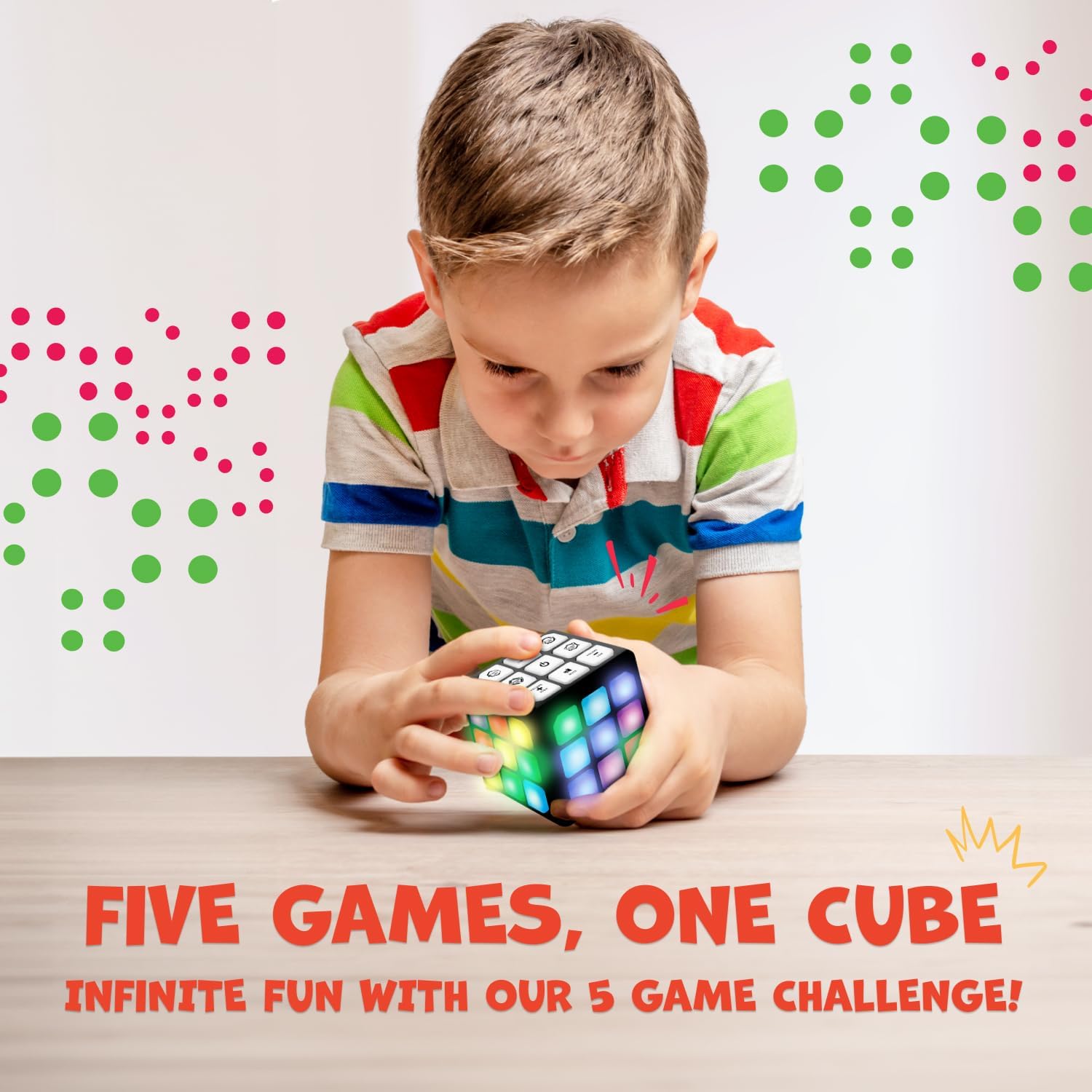 Winning Fingers Flashing Cube Electronic Memory and Brain Game - 4-in-1 Handheld Stem Toys for Kids - Cool Gadgets, Games for Boys and Girls - Fun Family Game for Kids Ages 6-12 - Educational Gift Toy - Image 2