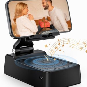 Gifts for Men Women, Phone Stand with Bluetooth Speaker, HD Surround Sound Speaker, Compatible with all iPhone/Android phones iPad Kindle, Cool Gadget Gift for Men Women Dad Mom Christmas Birthday