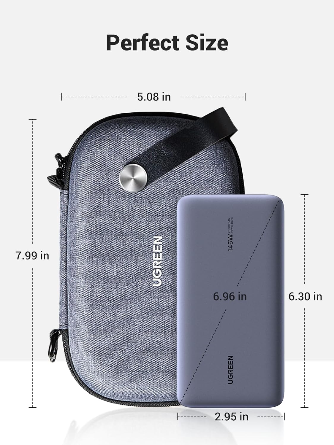 UGREEN Electronic Organizer Travel Case Pouch Bag Accessories Portable Waterproof Storage Bag Travel Essentials with Cable USB Flash Drive Charger External Battery Memory Card - Image 7