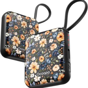 Ocoopa Hand Warmers Rechargeable UT5 Nano – Slim Electric Pocket Heater, Smart Temp Control, 14Hrs Battery, UL Safety, Artists in Bloom Design, Practical Gifts for Women, Christmas, Outdoor, Office