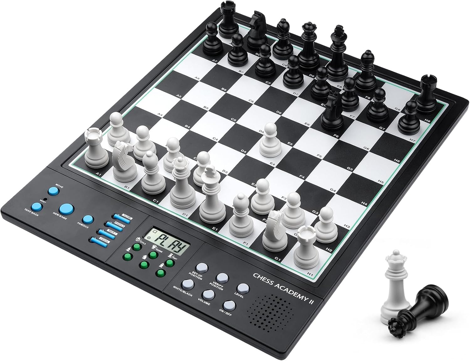 LC2B Advanced Electronic Chess Set with ELO 2200+ Engine & Talking AI Tutor, Comfortable Size Electronic Chess Board Perfect for Chess Lovers, Smart Computer Chess Game Set with Strong Magnet(Black)