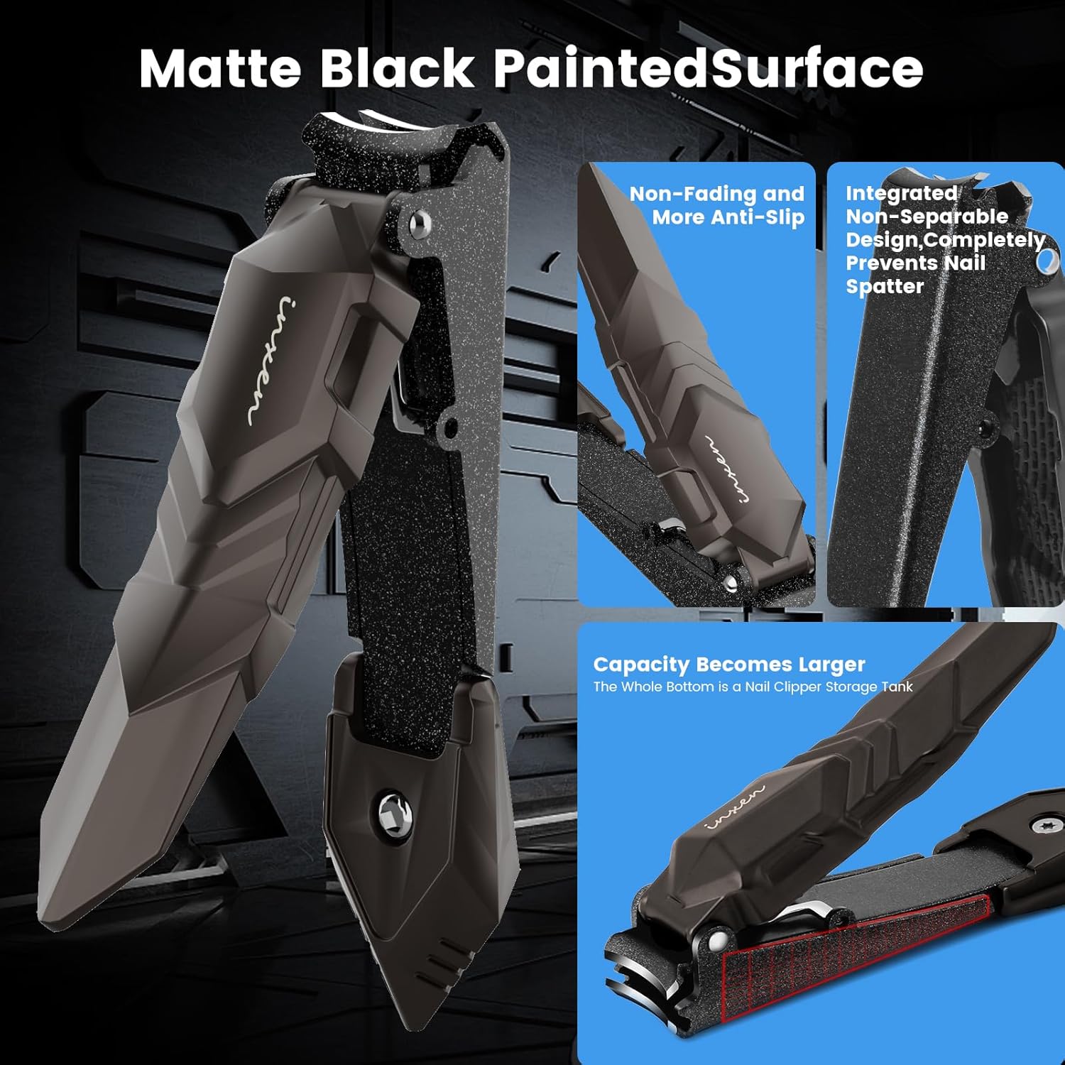 Nail Clippers for Men with Catcher – No Splash, Self-Collecting Premium Steel Clippers for Fingernails & Toenails, Ideal Gifts for Men& Grooming Gifts, Great Gadget & Stocking Stuffer Gift - Image 5