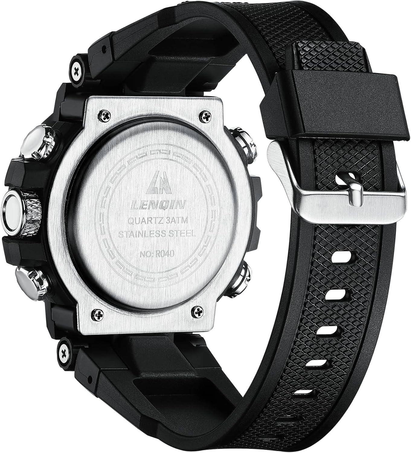 LN LENQIN Mens Watches Digital Military Watch for Men Stopwatch Army Survival Tactical Sports Outdoor Big Face Waterproof Men's Wrist Watches with LED Backlight/Timer/Alarm/Date - Image 2