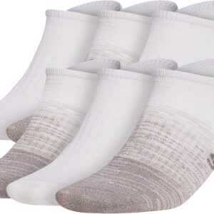 adidas Mens Superlite No Show Socks With Arch Compression (6-pair)
