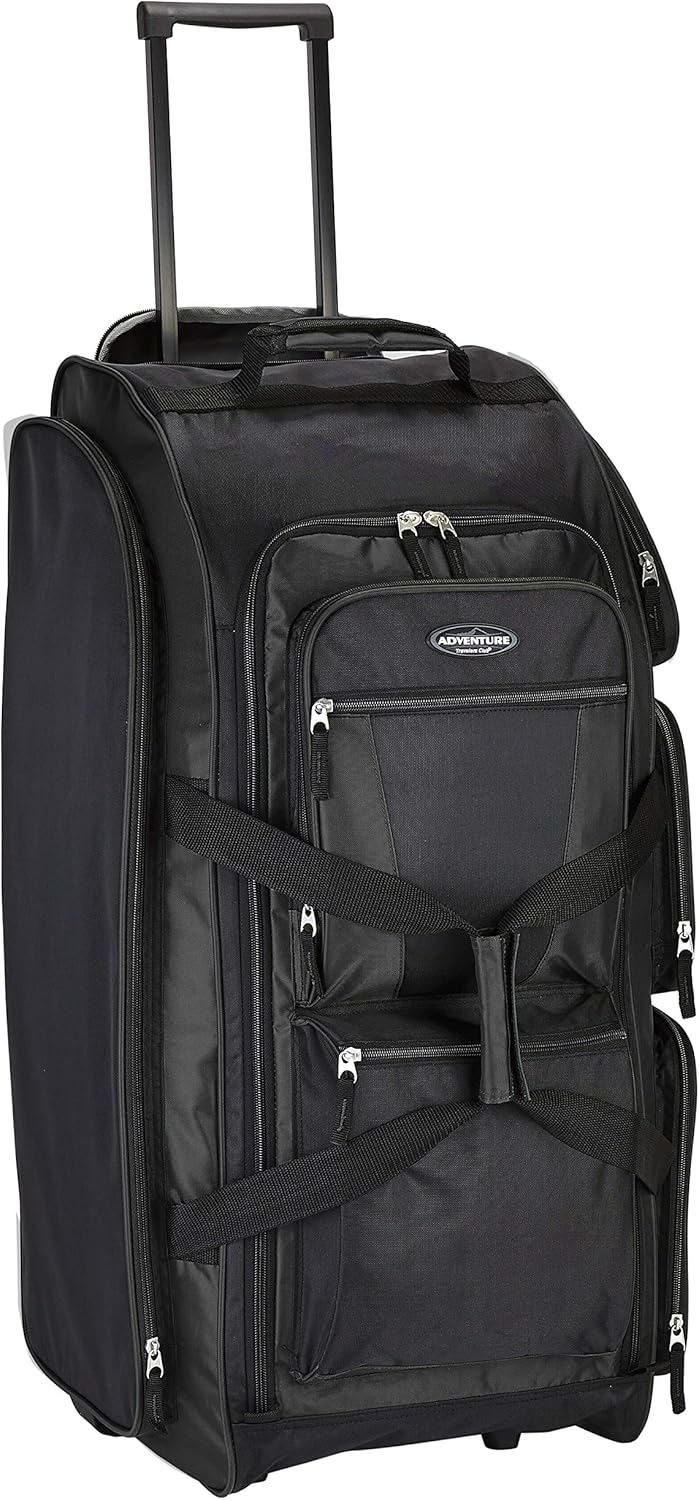 Travelers Club Xpedition 30 Inch Multi-Pocket Upright Rolling Duffel Bag - Image 4