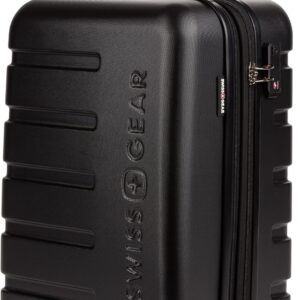 SwissGear 7366 Hardside Expandable Luggage with Spinner Wheels, Black, Carry-On 19-Inch