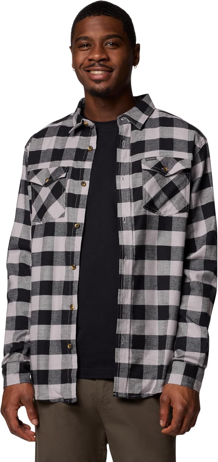 Columbia Mens Bearmouth Springs Roll Up Long Sleeve Flannel Shirt - Image 2