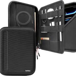 tomtoc Portfolio Case for 13 Inch iPad Pro M5/M4, iPad Air M3/M2 2025-2024, 12.9'' iPad Pro M2/M1, Protective Sleeve with Accessories Pocket, Carrying Storage Bag for Pencil Pro/Adapter/Magic Keyboard