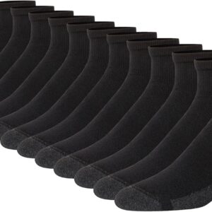Hanes Men's Max Cushioned Ankle Socks, Multipacks