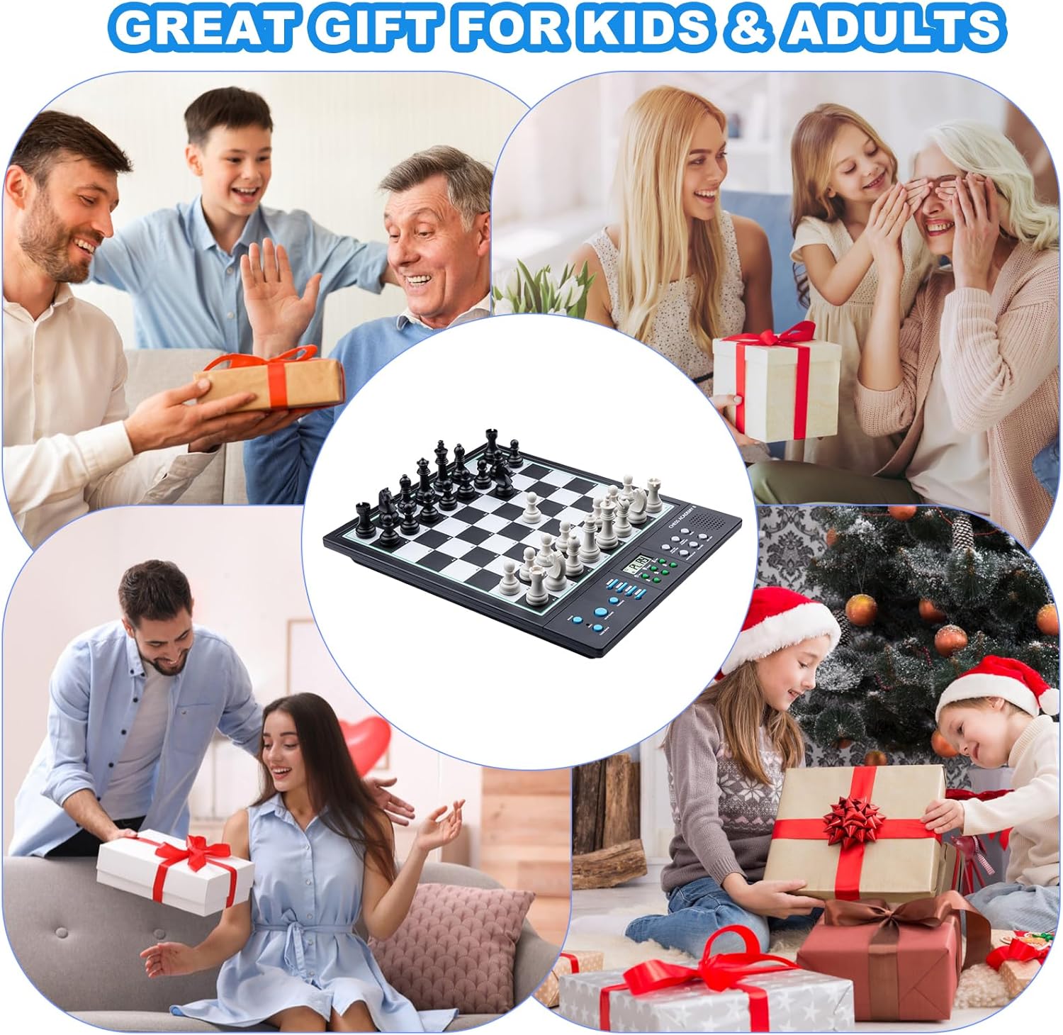 LC2B Advanced Electronic Chess Set with ELO 2200+ Engine & Talking AI Tutor, Comfortable Size Electronic Chess Board Perfect for Chess Lovers, Smart Computer Chess Game Set with Strong Magnet(Black) - Image 8