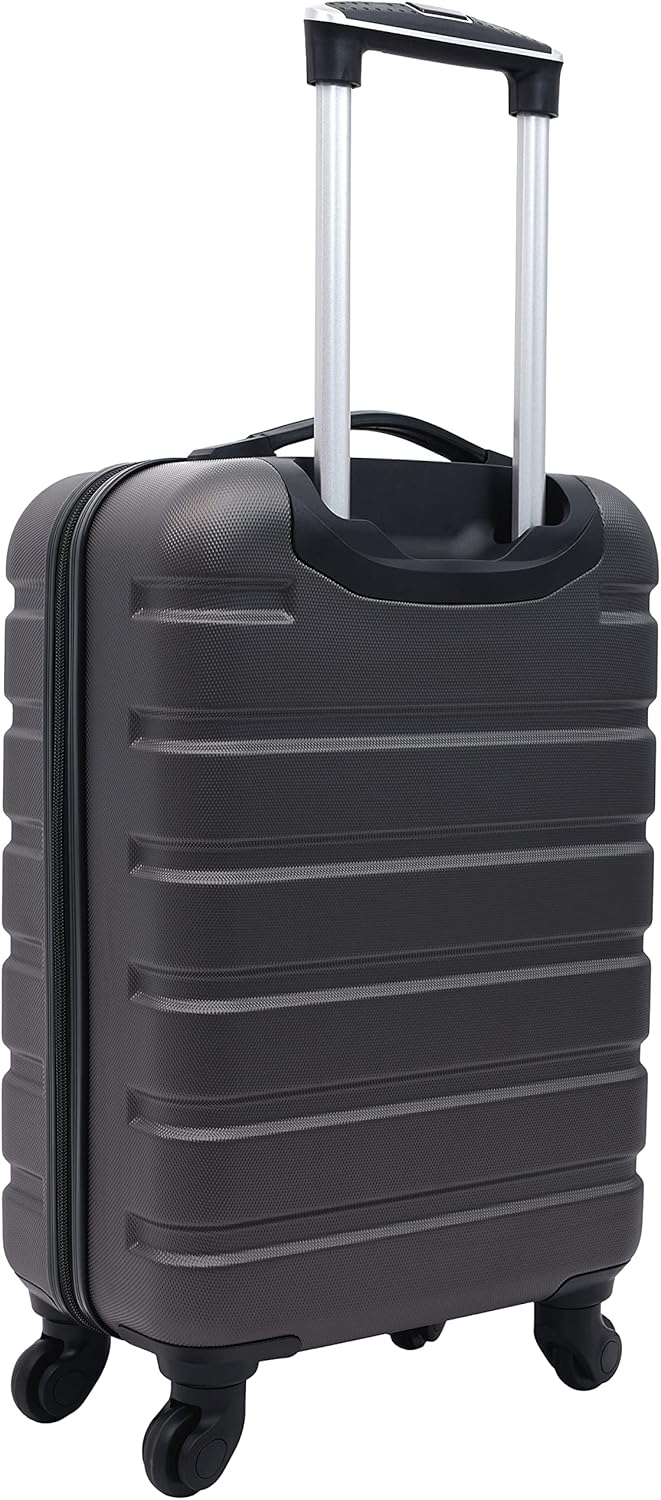 Wrangler 22" Hardside Spinner Carry-On Luggage, Charcoal - Image 3