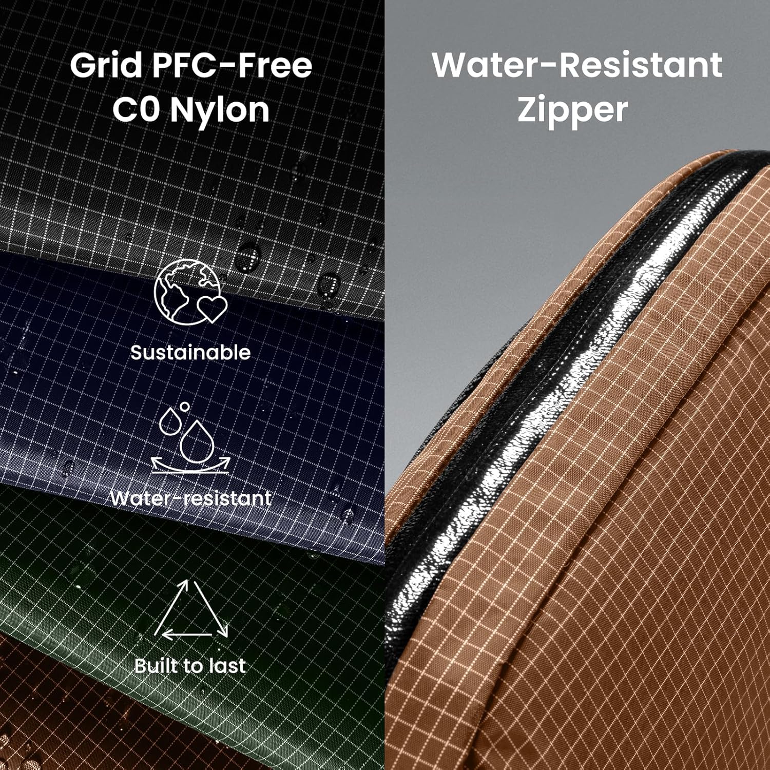 tomtoc Electronics Organizer Travel Case Performance, Water Resistant Bag Cable Tech Pouch Accessories, Carry Storage for Cord, Phone, Cables, Airpods, USB Flash Drive, Daily Items - Image 2