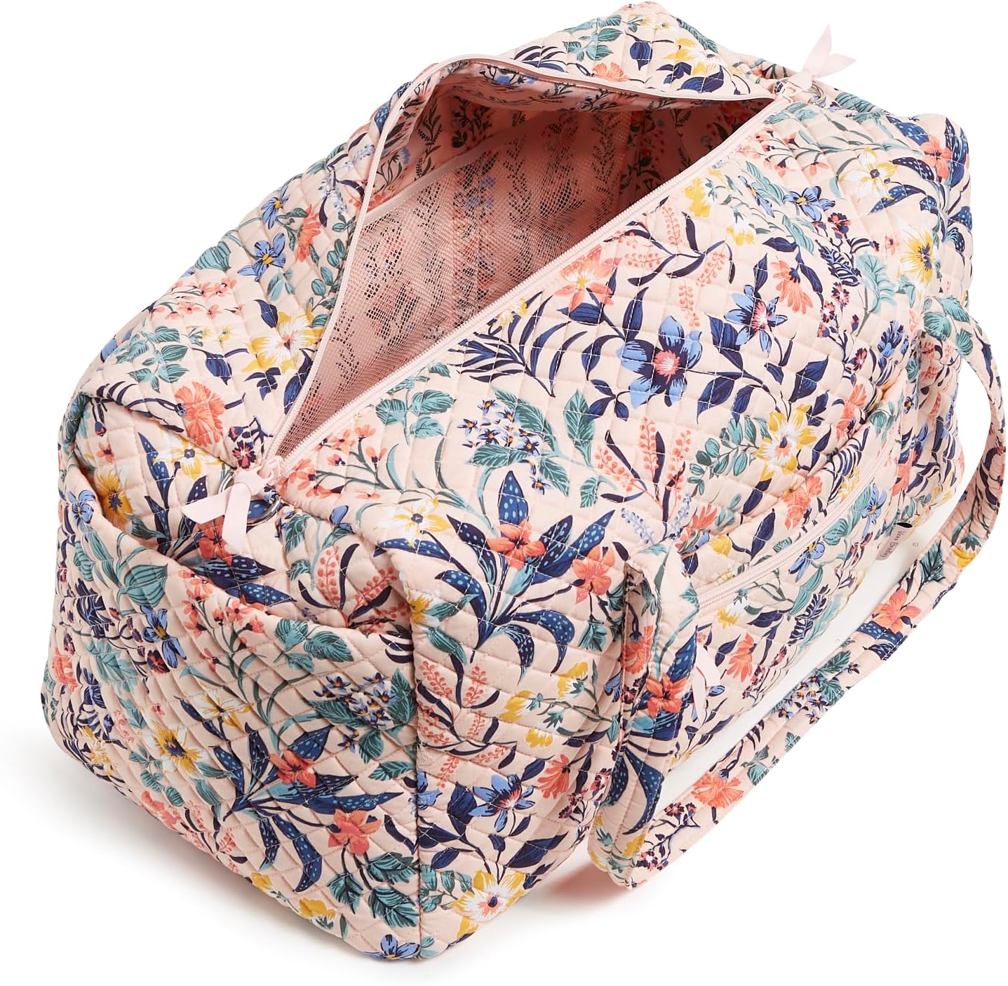 Vera Bradley Cotton Large Travel Duffel Bag, Paradise Coral - Image 2