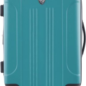 Travelers Club Chicago Hardside Expandable Spinner Luggage, Teal, 20" Carry-On