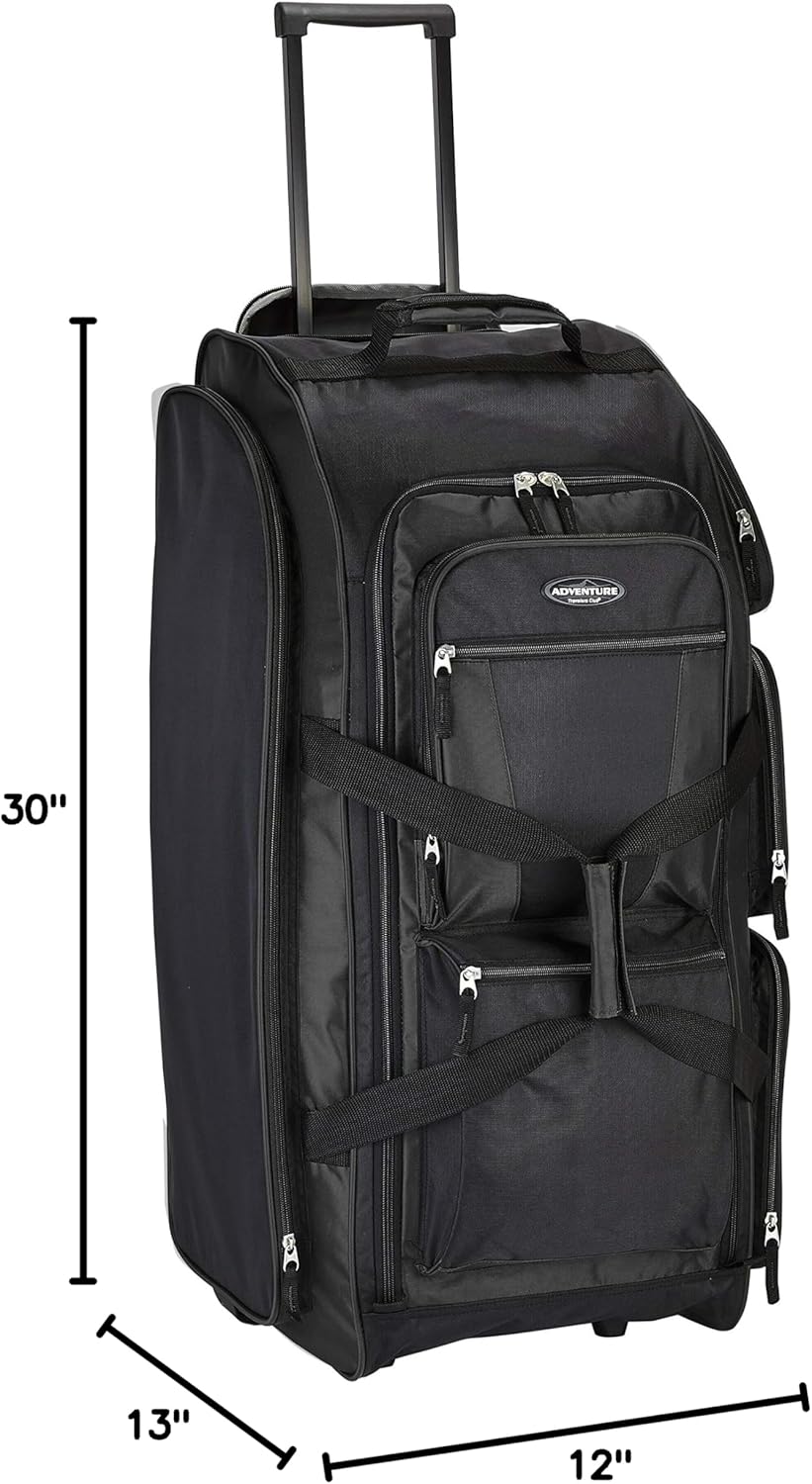 Travelers Club Xpedition 30 Inch Multi-Pocket Upright Rolling Duffel Bag - Image 10