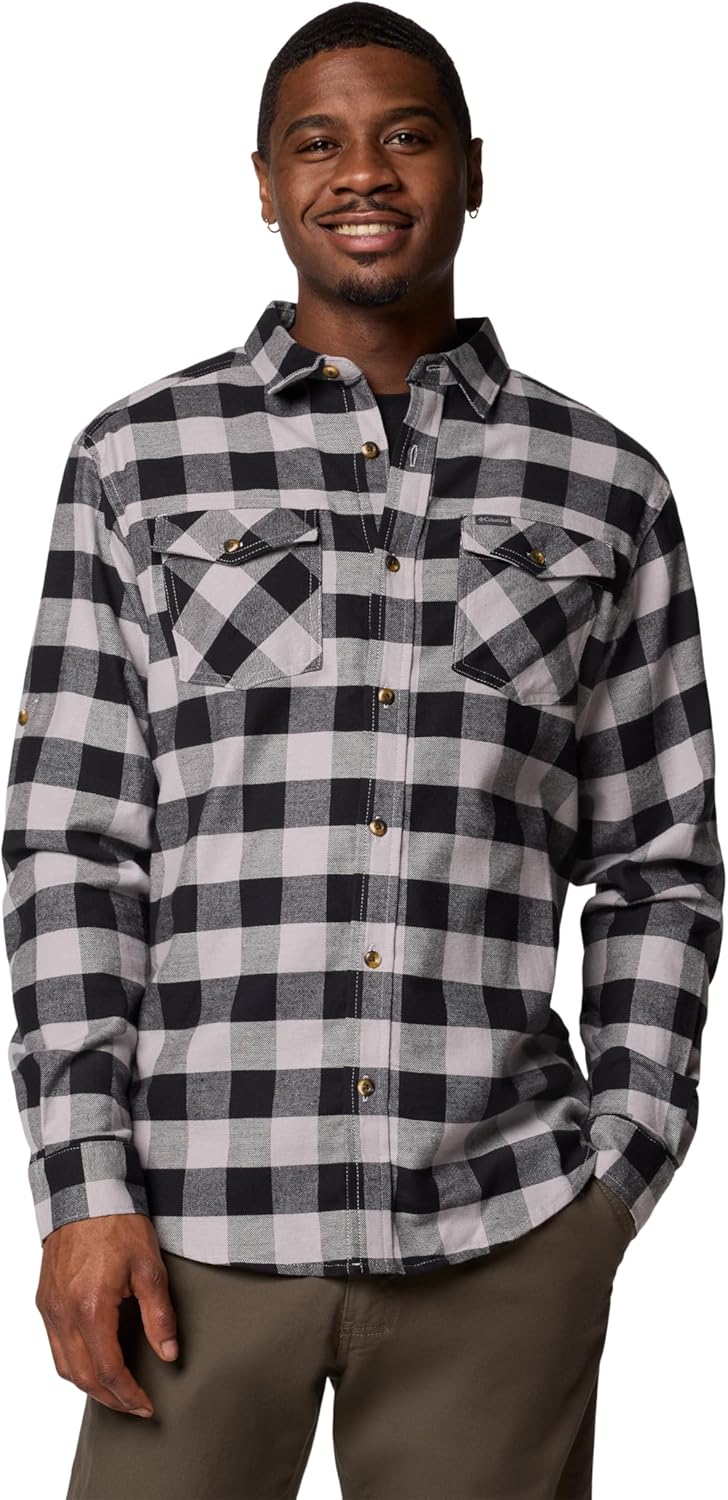 Columbia Mens Bearmouth Springs Roll Up Long Sleeve Flannel Shirt