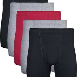 Gildan Men's Underwear Covered Waistband Boxer Briefs, Multipack