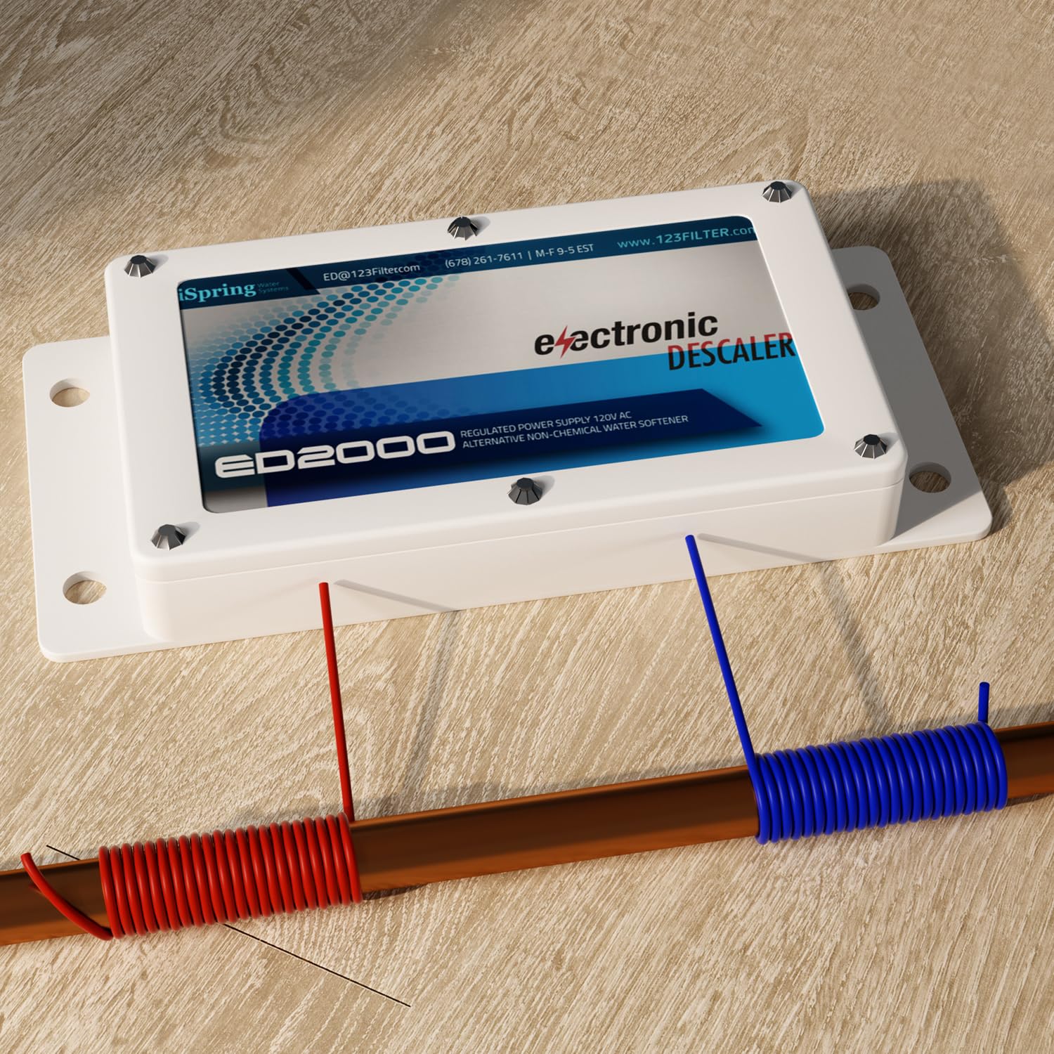 iSpring ED2000 Whole House Water Descaler, Alternative Electronic Salt-Free Hard Water Conditioner, Reduces Limescale Prevent Deposits Build-up, Different from a Water Softener - Image 7