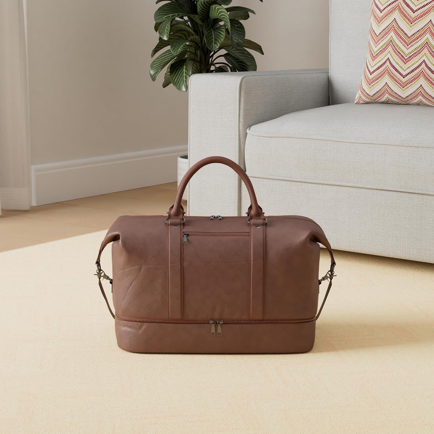 Weekender Overnight Bag Carry On Bag Travel Bag with Shoe Pouch - Image 2