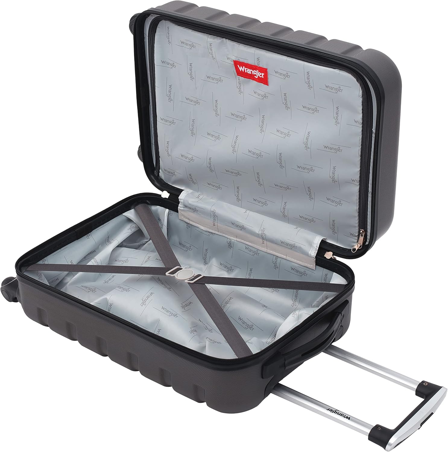 Wrangler 22" Hardside Spinner Carry-On Luggage, Charcoal - Image 6